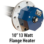 10" 13 watts per sq. inch Flange Heaters