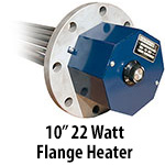 10" 22 watts per sq. inch Flange Heaters