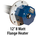 12" 8 watts per sq. inch Flange Heaters