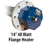 14" 48 watts per sq. inch Flange Heaters