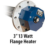 3" 13 watts per sq. inch Flange Heaters