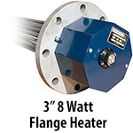 3" 8 watts per sq. inch Flange Heaters