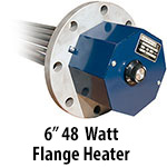 6" 48 watts per sq. inch Flange Heaters