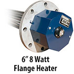 6" 8 watts per sq. inch Flange Heaters