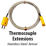 Thermocouple Extensions - Stainless Steel Armor