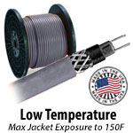 Low Temp Self-regulating Heat Trace Cable (Outer jacket rated to 150F)