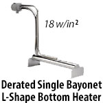 Metal Single Bayonet L Shape Over The Side Heaters - Derated