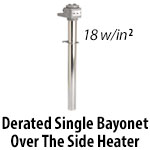 Metal Single Bayonet Over The Side Heaters - Derated