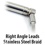 Cartridge Heater - Right Angle Stainless Steel Braid