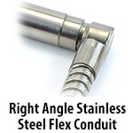 Cartridge Heater - Right Angle Stainless Steel Flexible Conduit
