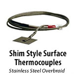 Shim Style Surface Thermocouples