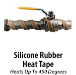 Silicone Rubber Heat Tape - Up to 450 Degrees