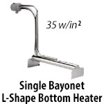 Metal Single Bayonet L Shape Over The Side Heaters