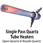 Single Pass Quartz Tube Heaters