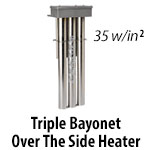 Metal Triple Bayonet Over The Side Heaters