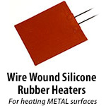 Wire Wound Silicone Rubber Heaters