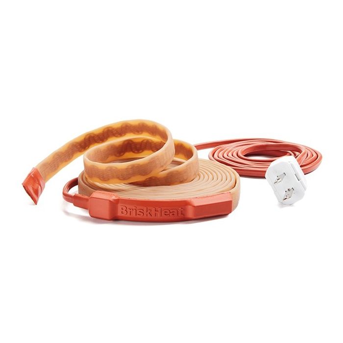 10ft 120v 0.5 Silicone Rubber Heating Tape - 120 Degree Thermostat