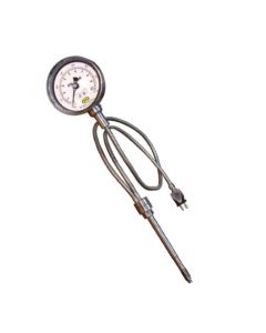 Mechanical Gauge w/6" Stem + 30" Flex 10,000psi J Thermocouple