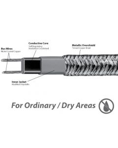 5 w/ft 120v Self Reg Heating Cable Tinned Copper Braid