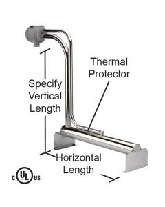 L Shape Single Bayonet 1000 watt - 13" Horizontal - 15" Vertical