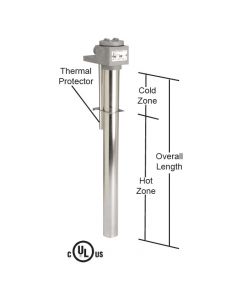 Single Bayonet 2000 watt - 10" Hot Zone - 17" Overall Length