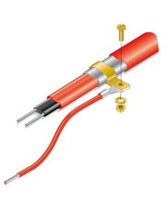 Ground wiring kit for high temperature, aluminum sheath, mineral insulated heat trace cable.