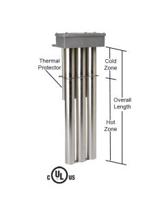 Triple Bayonet 30000 watt - 49" Hot Zone - 59" Overall Length