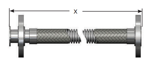 Flanges are measured from the flange face or from the face of the stub end if one is used