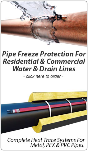 Heat trace system for residential and commercial applications