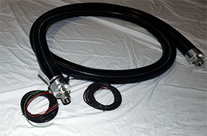 Heated hose with pyrojacket