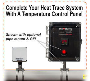 Heat trace control panel banner