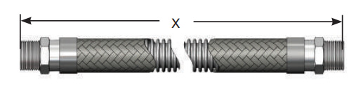 Threaded fittings are measured to the end of the fitting