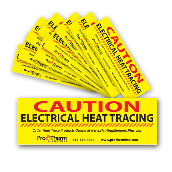 Heat Trace Caution Labels 10 Pack