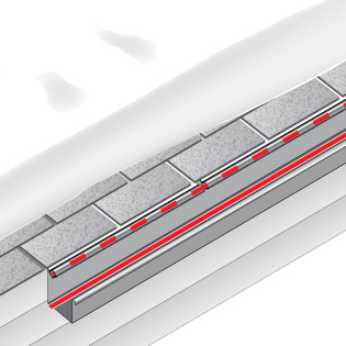 roof and gutter heat trace channel