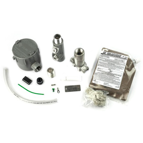 Explosion proof end seal kit for heat trace cable