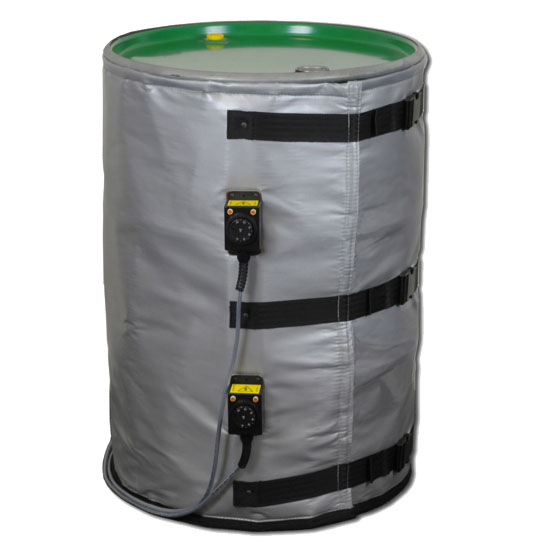 High Power Dual Zone 55 Gallon 2600w Heated Jacket - Plastic, Metal or Fiber Container