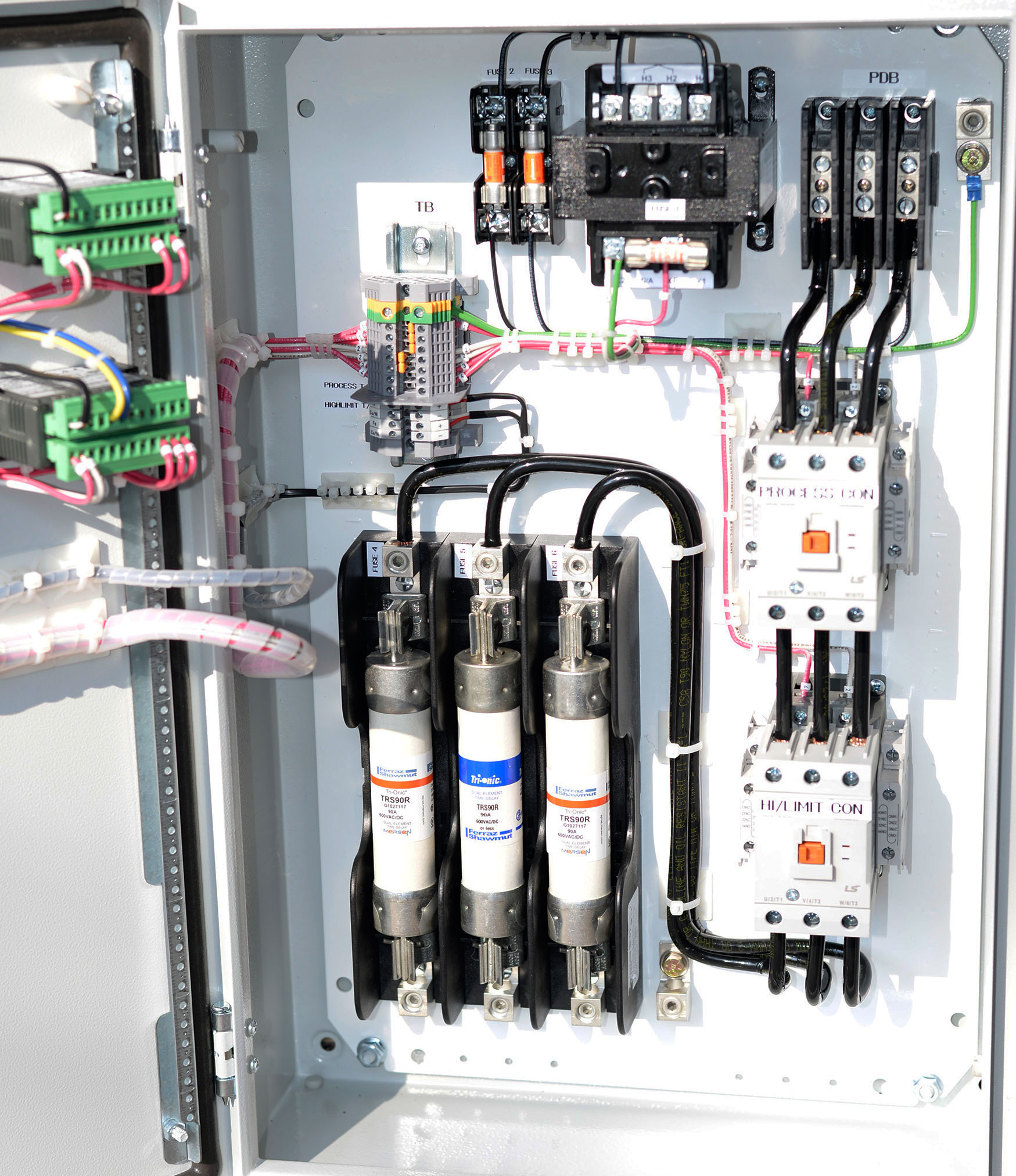 Contactor panel inside