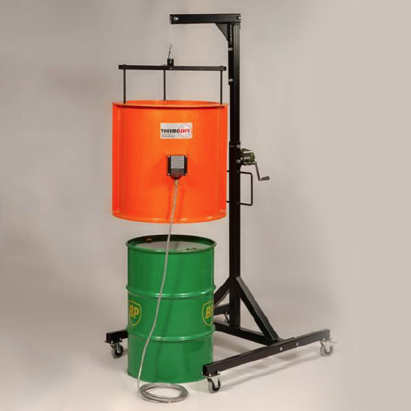 Vertical Lifting Frame For Induction Drum Heater