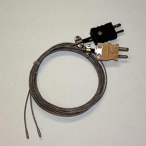 Mini Fixed Probe Type J Braided Lead Thermocouple