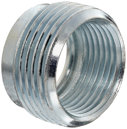 Pipe Reducer Adapts 0.75" NPT Male To 1" NPT Female