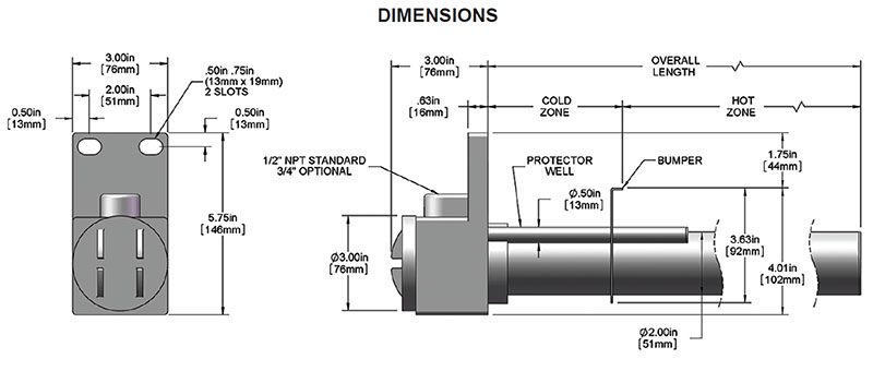 Single Bayonet 12,000 watt drawing