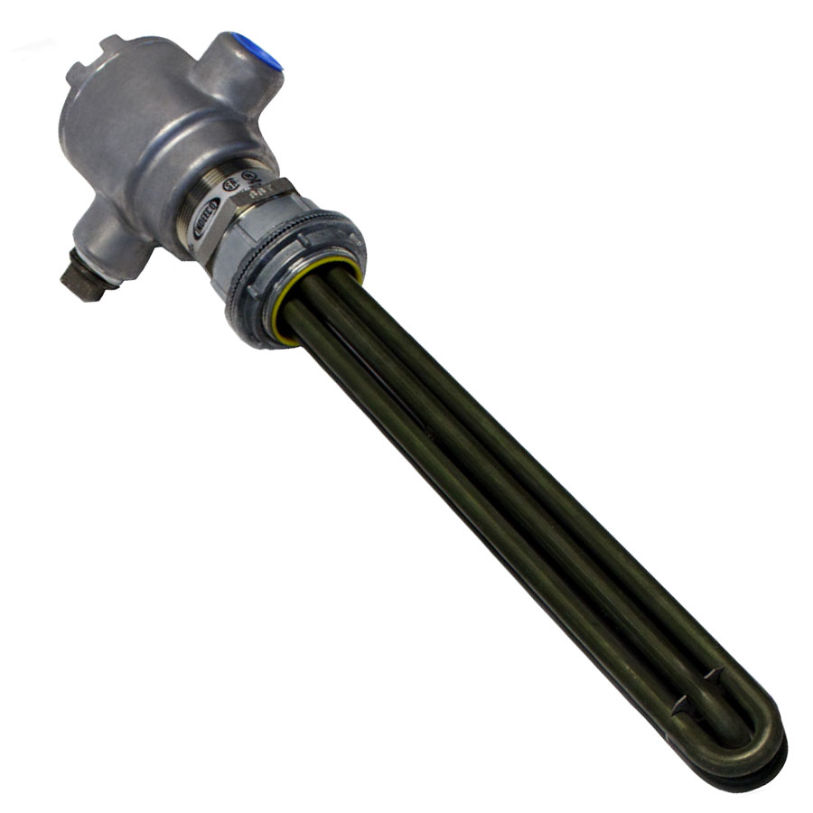 Cooling tower basin heating element