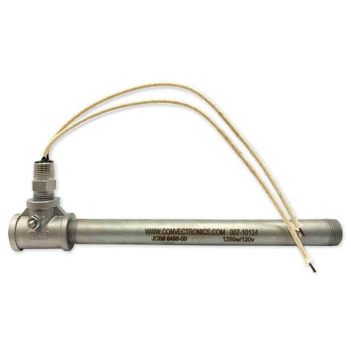800W 120V 3/8" NPT In-Line Pipe Air Heater w/ Flex Lead Termination