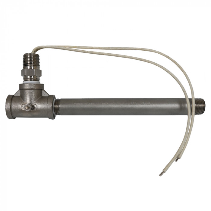 4000W 220V 1/2" NPT In-Line Pipe Air Heater w/ Flex Lead Termination