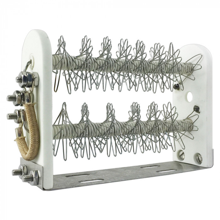 1350W 230V Double Element 6" Open Coil Convection Heater Three Connections One End