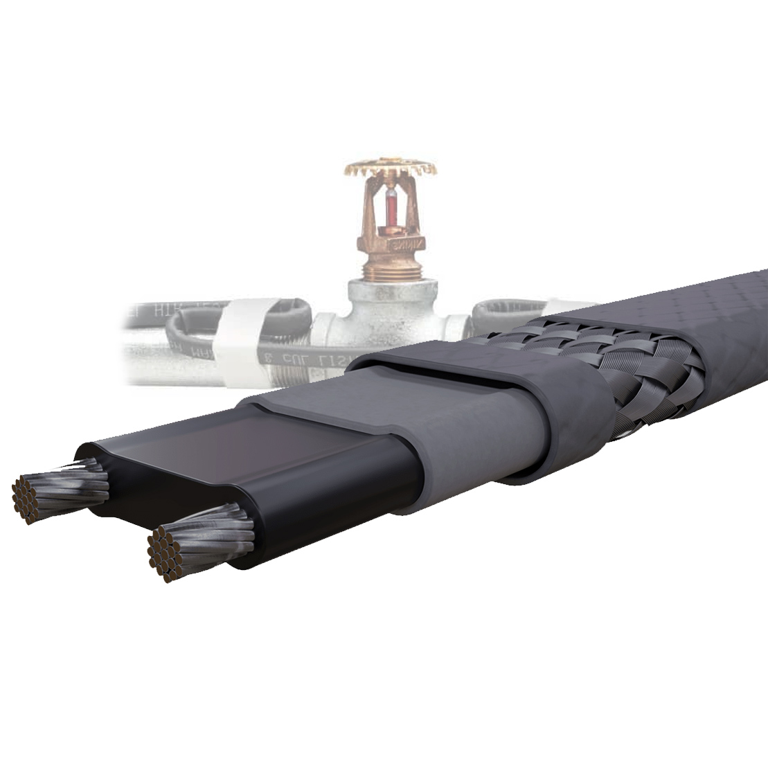 10 w/ft 120v Heat Trace Cable For Fire Sprinkler Freeze Protection - Corrosive Area